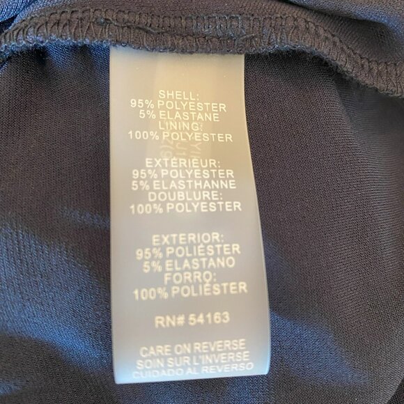 Tommy Hilfiger - Navy, swoop neck, midi, stretchy dress, Size L - Picture 7 of 9